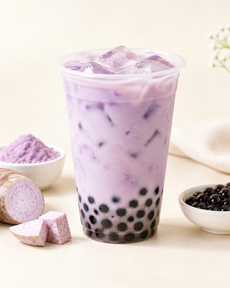 Taro boba tea