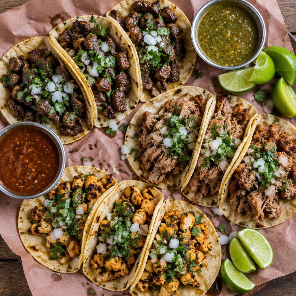 Assorted street tacos